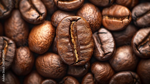 The Close-up of Coffee Beans photo