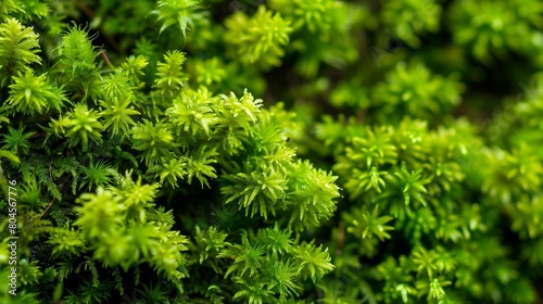 Natural Green Moss Texture Background Generative AI