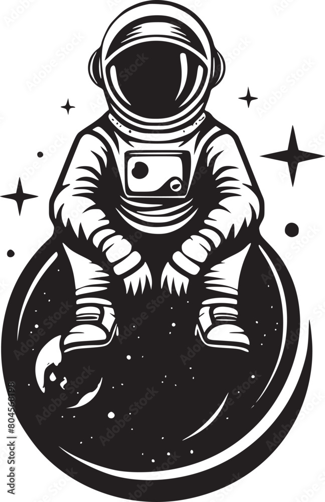 Fototapeta premium Vector Fantasy Astronaut