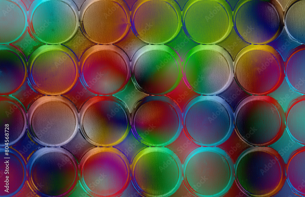 Colorful gradient on circled background. Foil material texture. Color popping abstract illustration. Colorful gradient on circled background. Foil material texture. Color popping abstract illustration.