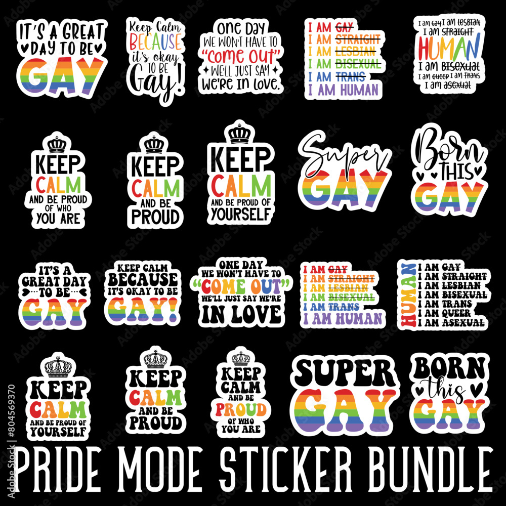 Naklejka premium Pride Mode Sticker Bundle