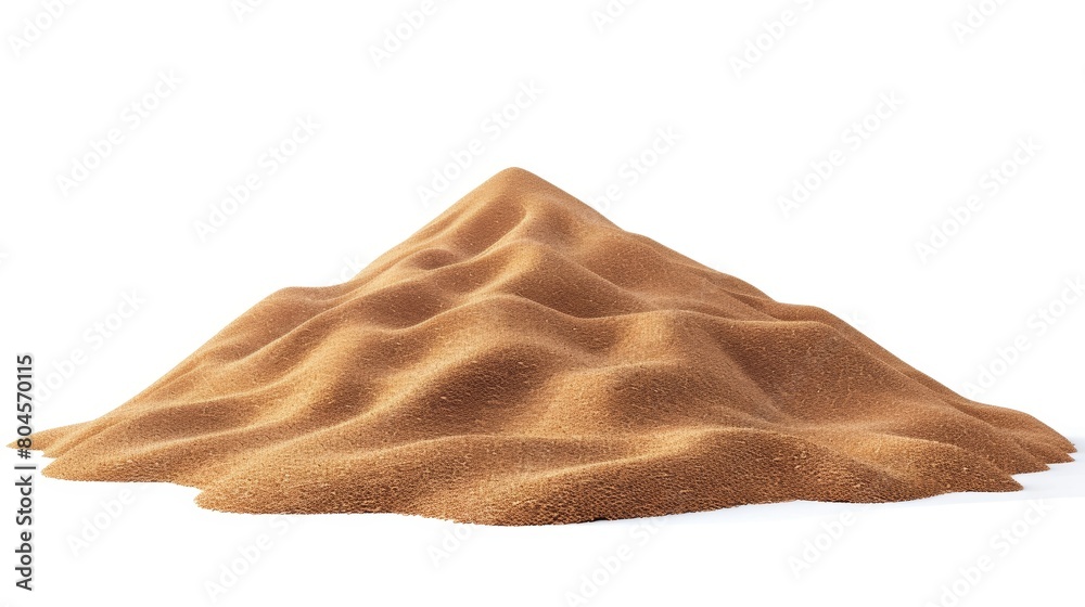 Desert Sand Dune Isolated on White Background Generative AI