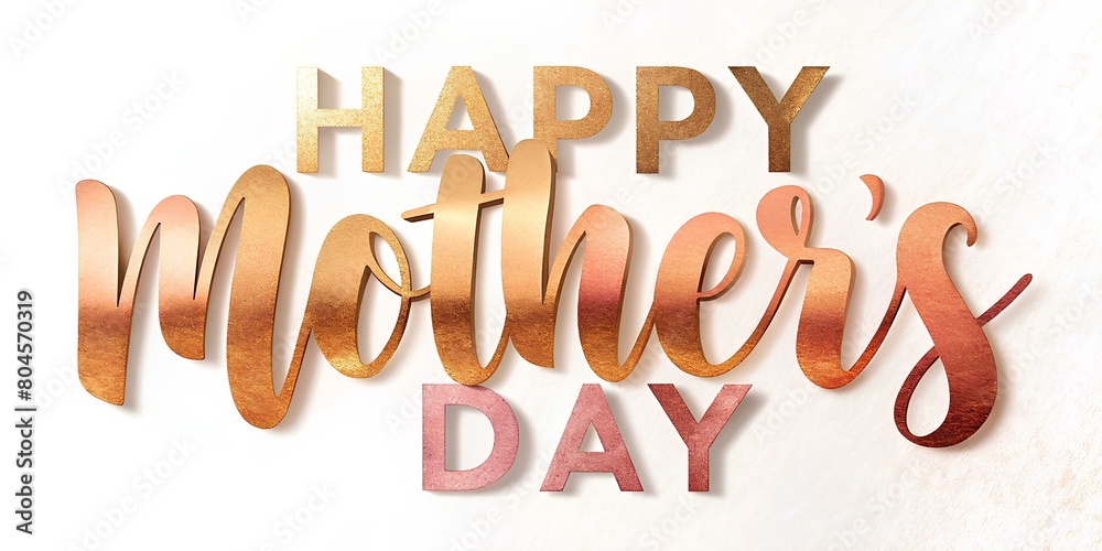 Fototapeta premium a banner and a background with a text happy mothers day written in gold letters