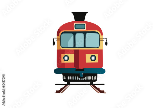 train rouge de face