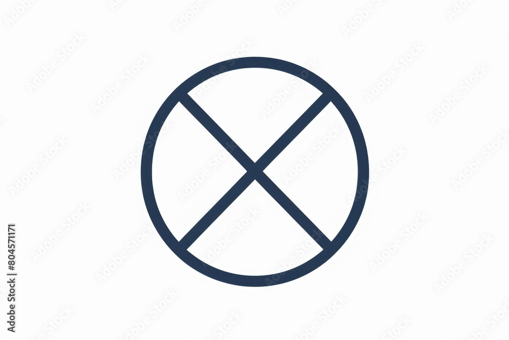 No entry sign on a white background, suitable for various warning or restriction concepts No entry sign on a white background, suitable for various warning or restriction concepts