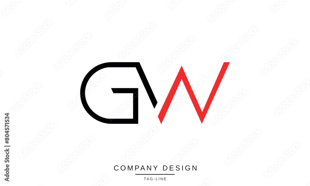 GW, WG Abstract Letters Logo Monogram design Font Icon GW, WG Abstract Letters Logo Monogram design Font Icon