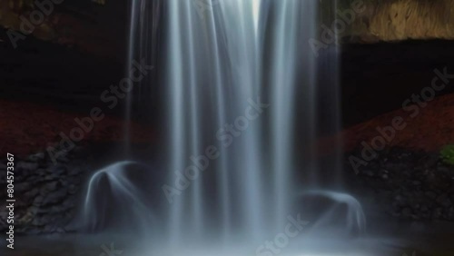 Wallpaper Mural Close-up of a Waterfall Cascading Over Rocks into a Pool Torontodigital.ca