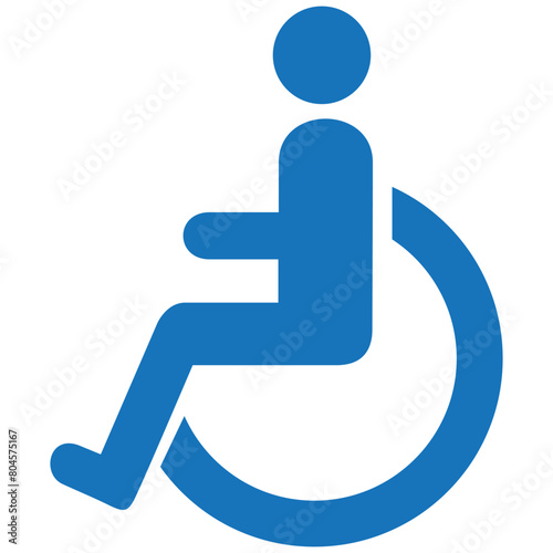 Restroom sign for disabled on the wheelchair, toilet vector for disability people, lavatory symbol, bathroom icon, water closet in the public for the people