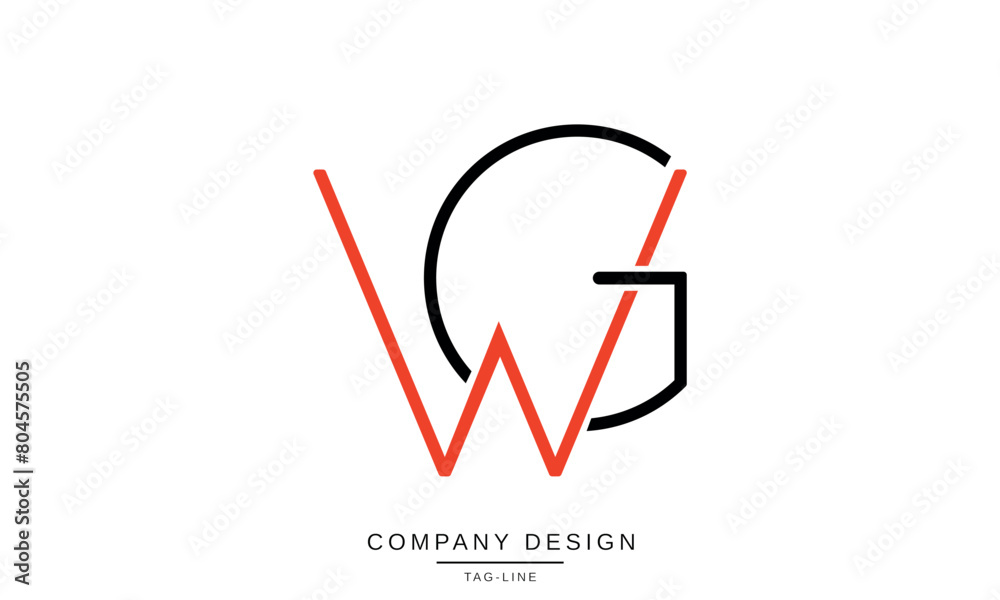 WG, GW Abstract Letters Logo Monogram Design Font Icon Vector Initials WG, GW Abstract Letters Logo Monogram Design Font Icon Vector Initials