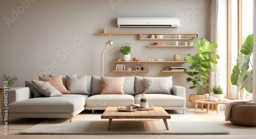 Modern Living Room Comfortable Sofa and Contemporary Furniture in a Luxury Interior, Stylish Home Interior A Cozy Sofa and Armchair in a Well-Designed Living Room, Living Room Decor Contemporary Furni © Ali Khan