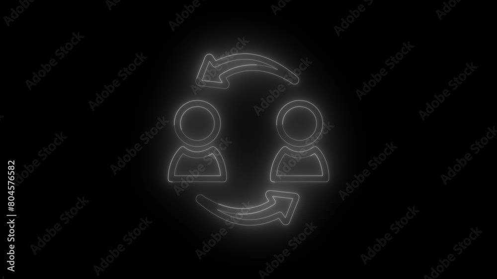 User blue glowing neon icon. Glowing sign logo vector User blue glowing neon icon. Glowing sign logo vector