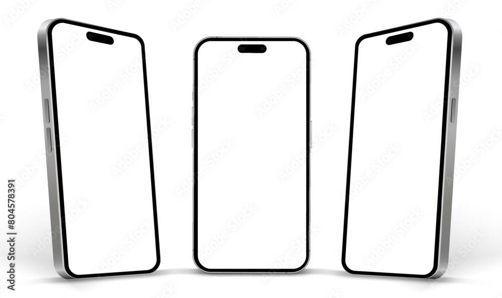 Realistic smartphone mockup. Mobile phone vector with isolated on white background. Device front view. 3D mobile phone with shadow. Realistic, high quality smart phone mockup for ui ux presentation. Realistic smartphone mockup. Mobile phone vector with isolated on white background. Device front view. 3D mobile phone with shadow. Realistic, high quality smart phone mockup for ui ux presentation.
