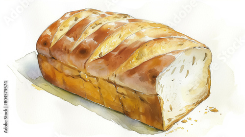 A drawing of bread that was spoiled and moldy and inedible. © Gun