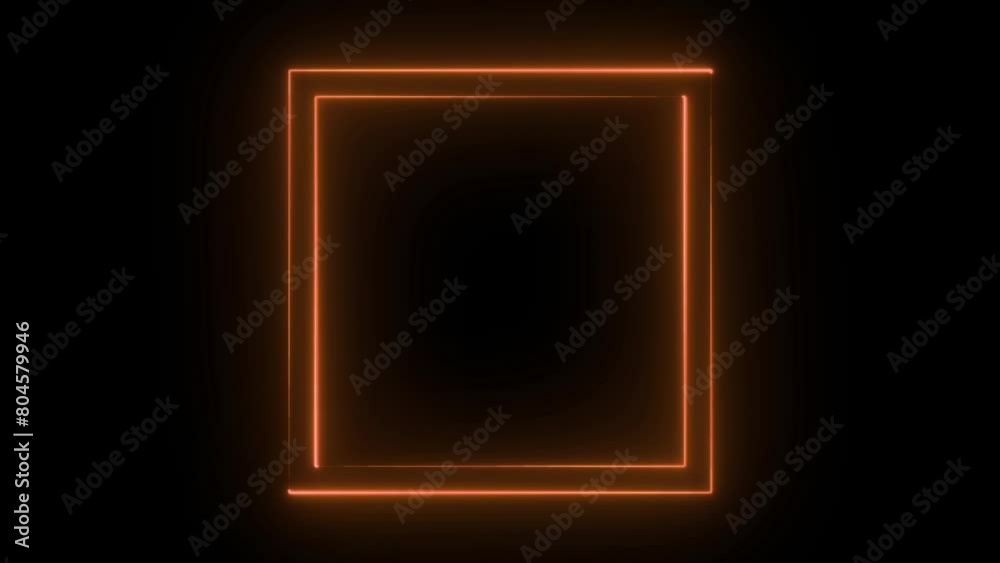 Glowing color neon square animation Glowing color neon square animation