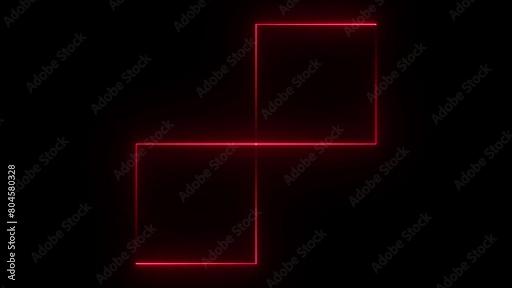 Glowing color neon square animation Glowing color neon square animation