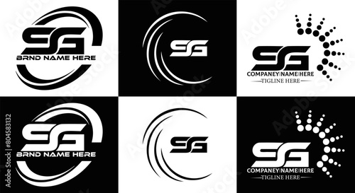 SG logo. S G design. White SG letter. SG, S G letter logo design. Initial letter SG linked circle uppercase monogram logo. S G letter logo vector design.