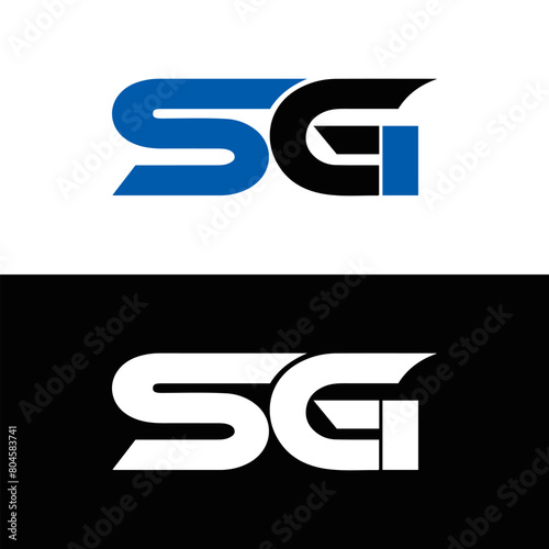 SG logo. S G design. White SG letter. SG, S G letter logo design. Initial letter SG linked circle uppercase monogram logo. S G letter logo vector design.