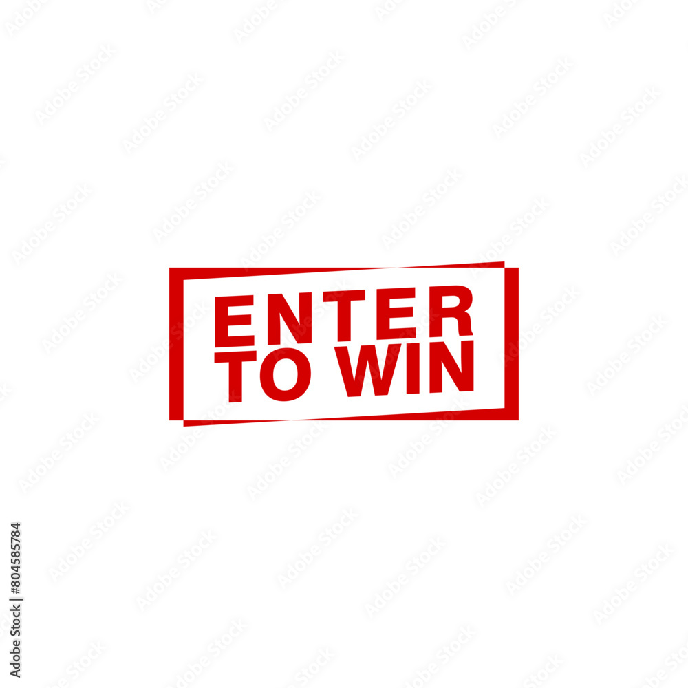 Fototapeta premium Enter to win simple icon isolated on white background