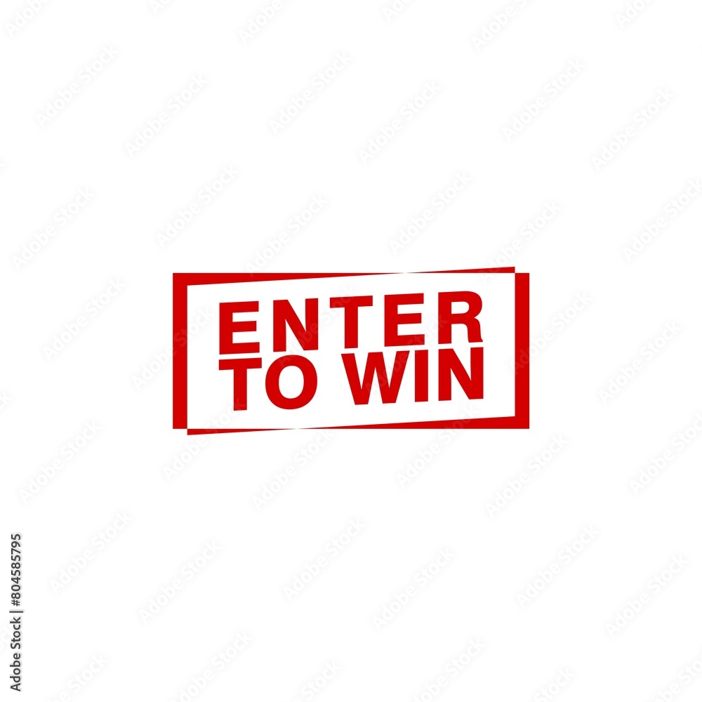 Fototapeta premium Enter to win simple icon isolated on white background