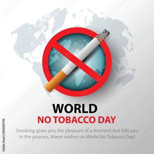 world no tobacco day poster. Consumed cigarettes. abstract vector illustration design