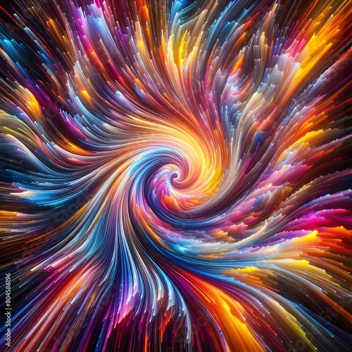 Psychedelic Vortex showcasing abstract colorful shapes in a cosmic display photo