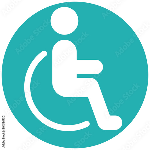 Restroom sign for disabled on the wheelchair, toilet vector for disability people, lavatory symbol, bathroom icon, water closet in the public for the people