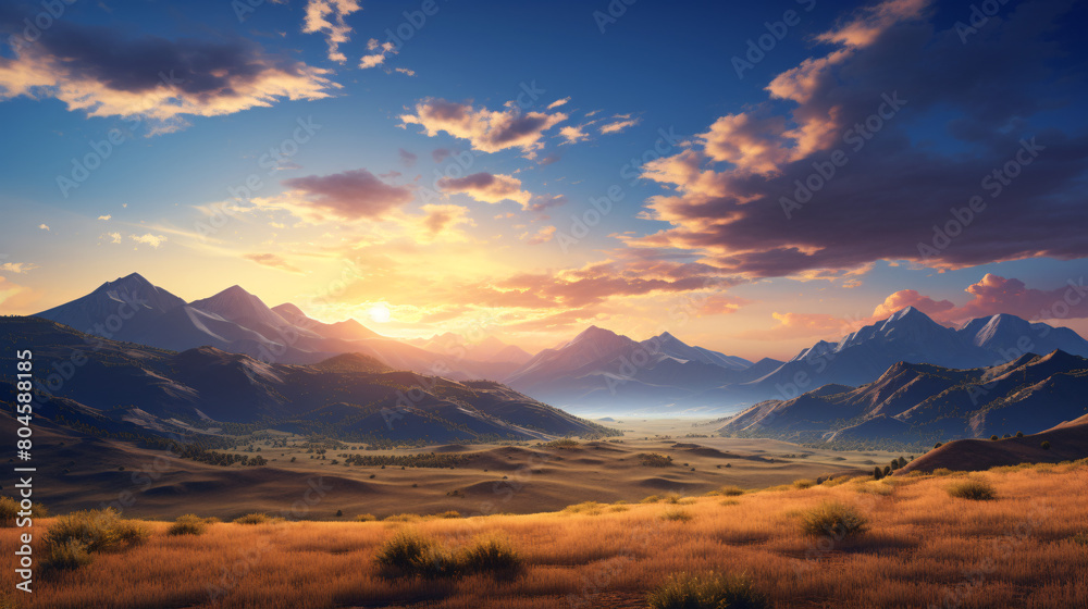 sunset in the mountains sunset in the mountains