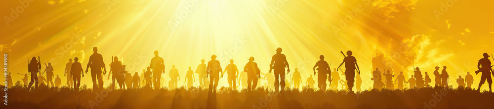 Fototapeta premium Revolutionary Leadership (Gold): Signifies the role of leaders in guiding and inspiring revolutionary movements