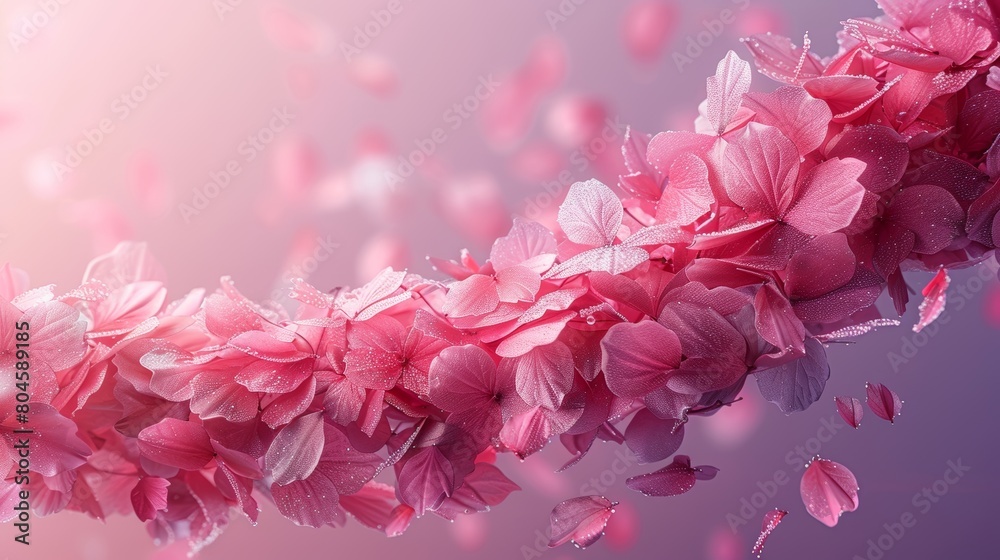 Background for poster or banner, paper flowers