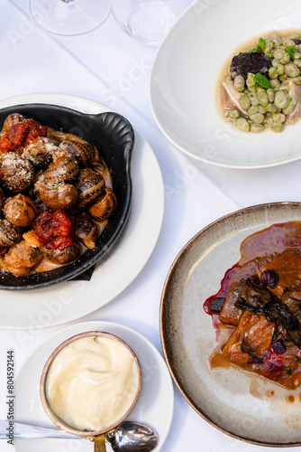 Grandma's typical Catalan food, snails and legumes