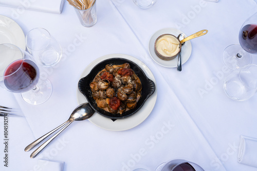 Grandma's typical Catalan food, snails and legumes
