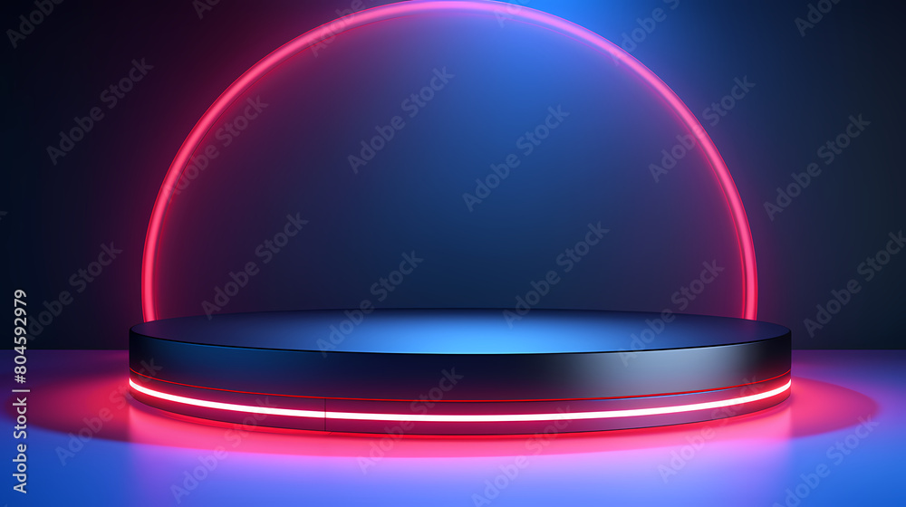 3D rendering of circular podium, product display 3D rendering of circular podium, product display