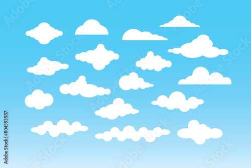 vector cloud assets in one set