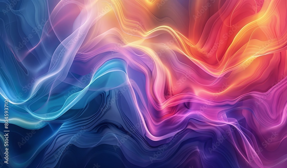 Colorful abstract background with wavy lines