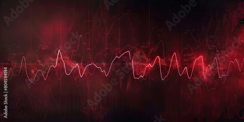 Fear (Black): A wavy line resembling a heartbeat monitor showing spikes photo