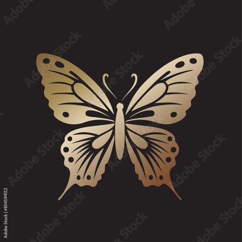 Winged Elegance Butterfly Logo Vector