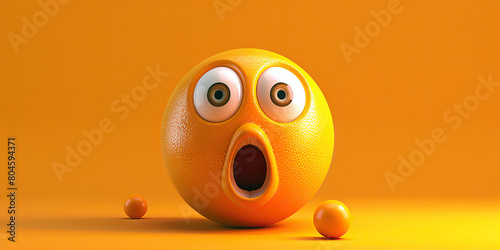 Surprise (Orange): A wide-eyed, open-mouthed expression represented by two circles intersecting photo
