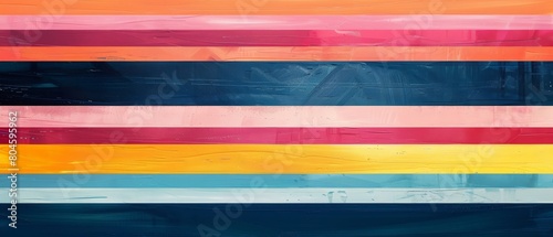 A series of horizontal lines of varying widths and colors photo