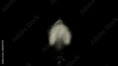 Large Explosion with shrapnel and smoke video effect photo