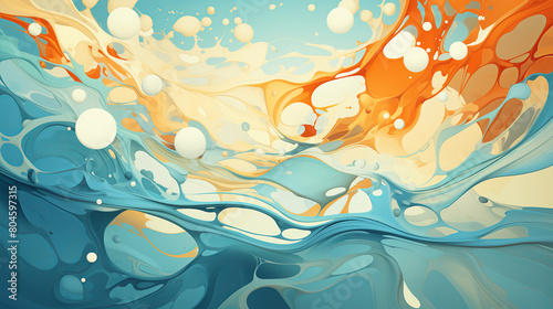 Teal and orange color abstract background texture.