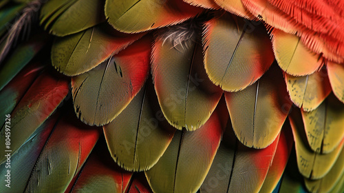 The intricate patterns of a red crested turaco's feathers are revealed in crystal-clear detail.