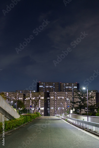 ビルが見える深夜の都市風景 © hiro