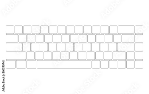 Mechanical keyboard layout. Keyboard icon. Keyboard icon symbol. Vector illustration.