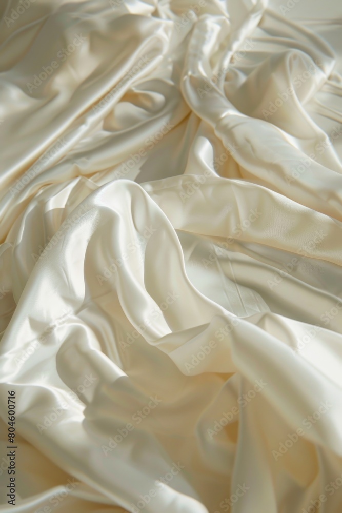 Fototapeta premium A close up view of a bed covered in white sheets. Perfect for interior design concepts