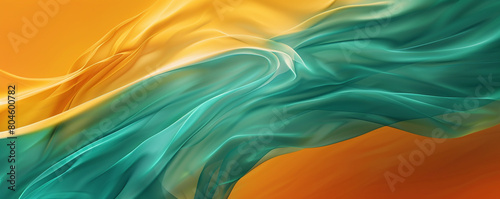 soothing horizontal gradient of saffron and teal, ideal for an elegant abstract background
