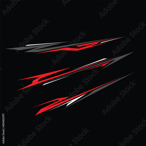 car wrapping decal design vector. car modification decals.
 photo