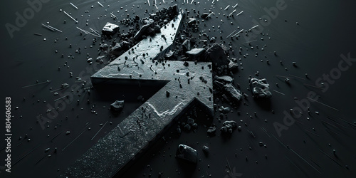 Despair (Dark Gray): A downward-facing arrow with a heavy base, indicating deep sadness and hopelessness photo