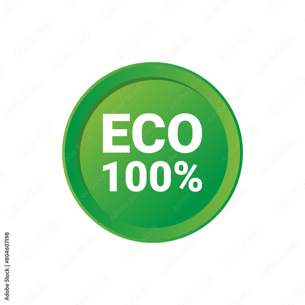 Eco sticker or bio label. Premium quality icon isolated on a white background Eco sticker or bio label. Premium quality icon isolated on a white background