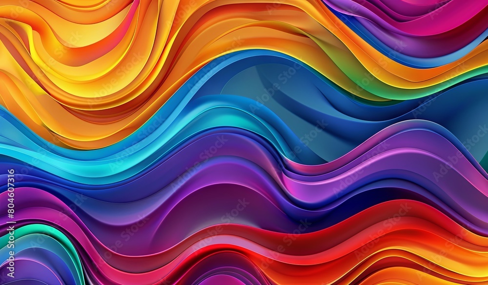 Multicolored background with wavy lines