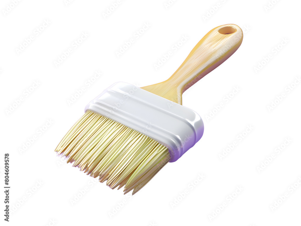 3d illustration of clean wooden brush 3d illustration of clean wooden brush
